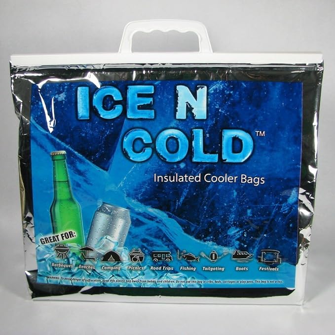 Insulated Picnic/Shopping Cooler Bags (Pack of Ten) for Groceries, Camping, Hiking, Beach, Travel | Lightweight Soft Collapsible | Large Capacity Hold 35lbs
