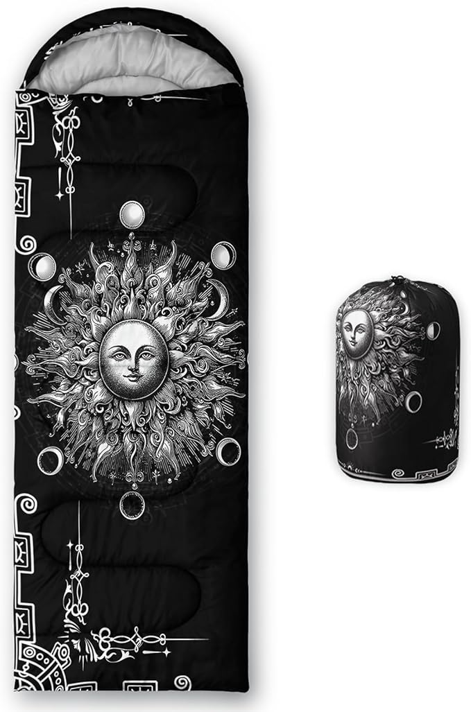 AILONEN Kawaii Puppy Sleeping Bag for Kids Boys Girls,Warm and Cool Weather,Lightweight,Waterproof Backpacking,Cartoon Cute Dog & Duck Animal Themed Blue Sleeping Bag for Camping