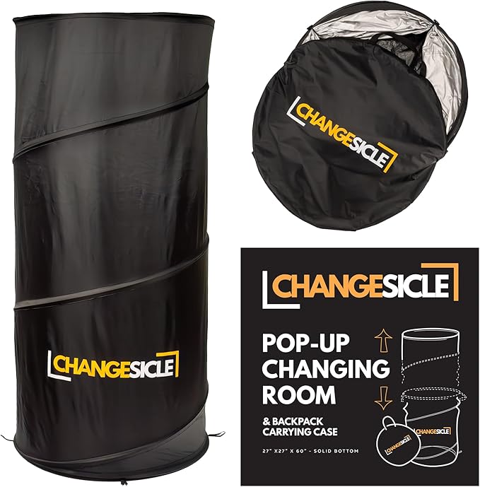 Pop Up Changing Tent with Floor for Beach, Car & School Sports – Collapsible Portable Privacy Tent for Camping – Tall, Waterproof, Foldable, Compact Dressing Room Tube