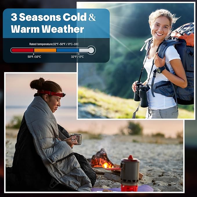 VitalCozy 24 Pcs Sleeping Bags for Adults Bulk Lightweight Waterproof Backpacking Camping Sleeping Bag with Compression Sack, Portable Compact for Winter Hiking Outdoor Camping Essential