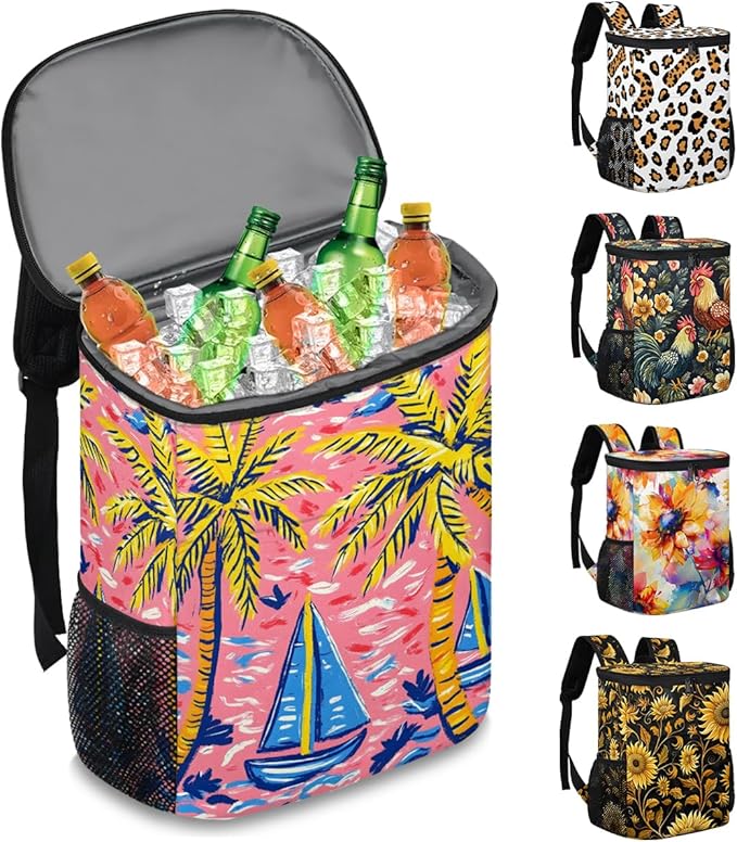 Backpack Cooler,Soft Lightweight Leakproof Cooler Backpack,13L Insulated Cooler Bag,Keeps 30 Cans Hot/Cold for Up to 8 Hours,Waterproof Lunch Backpack for Men Women