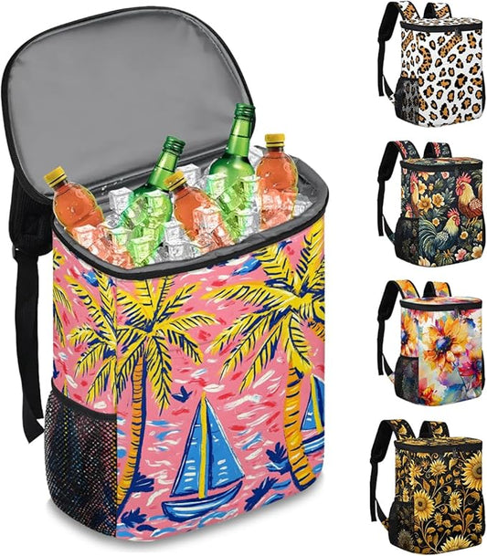 Backpack Cooler,Soft Lightweight Leakproof Cooler Backpack,13L Insulated Cooler Bag,Keeps 30 Cans Hot/Cold for Up to 8 Hours,Waterproof Lunch Backpack for Men Women