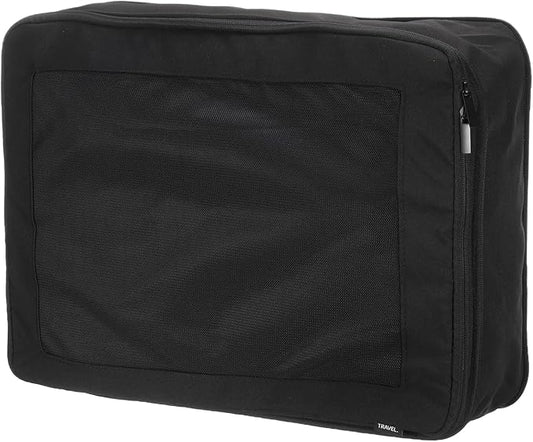 HARFINGTON Compression Packing Cube for Suitcases 45x34x13cm Lightweight Luggage Organizers Bag Travel Essentials Compression Bags for Carry on Suitcases, Black