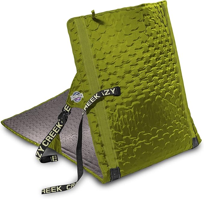 Crazy Creek HEX 2.0 PowerLounger for Day Hiking & Backpacking Trips, 250 LBS Weight Capacity, Adjustable Straps, Compact Design, Water-Resistant Olive/Slate