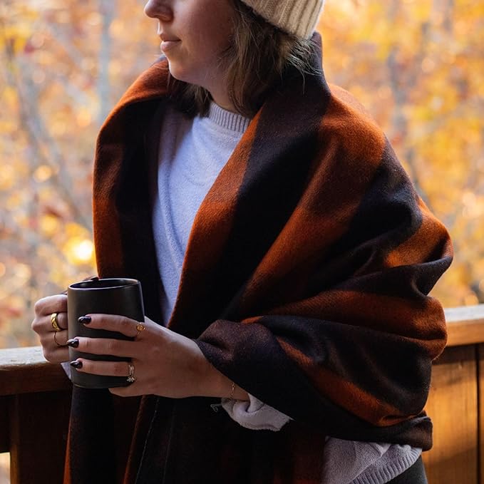 Arcturus Plaid Wool Blankets - 4.5lbs Warm, Heavy, Washable, Large | Great for Camping, Outdoors, Sporting Events, or Home