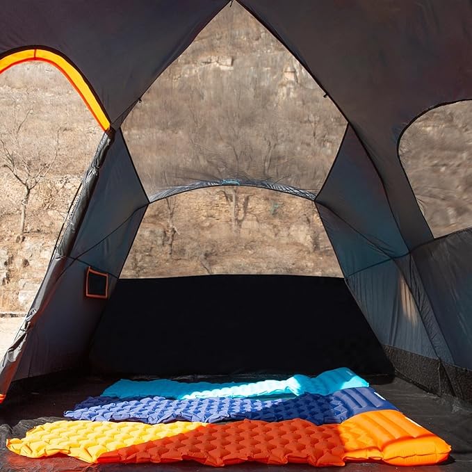 EchoSmile 10/12 Person Camping Tent Waterproof Windproof Tent with Rainfly Easy Set up for Outdoor Family Camping, Party