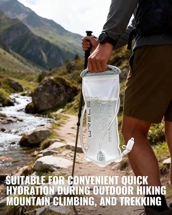 Hydration Bladder 2L-3L Water Bladder BPA-Free Leak Proof Water Storage Bladder for Hiking Backpack, Water Pouch Hydration Pack for Hiking Cycling Running