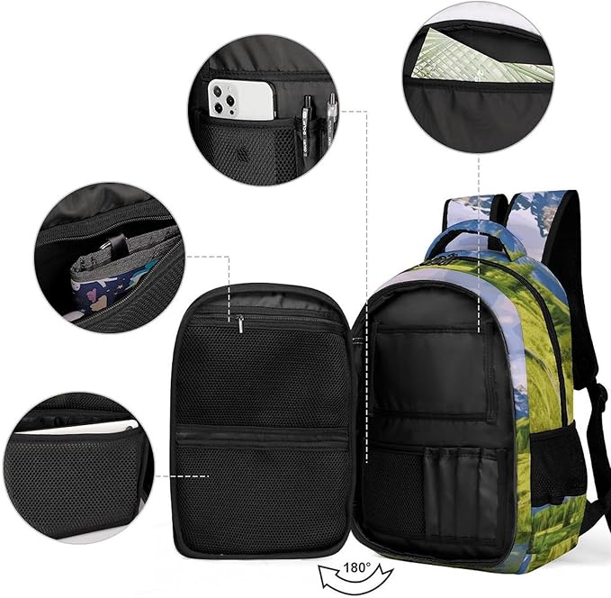 MUSM National Park Backpack Anti Theft Laptop Backpacks Large Classical Travel Backpack Computer Bag Lightweight Hiking Back Pack Water Resistant Daypack Gift for Men & Women