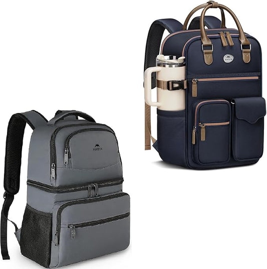 MATEIN Cooler Backpack, 26 Cans Insulated Lunch Backpack, Professional Back Pack for Women, Slim Business Executive Work Backpacks