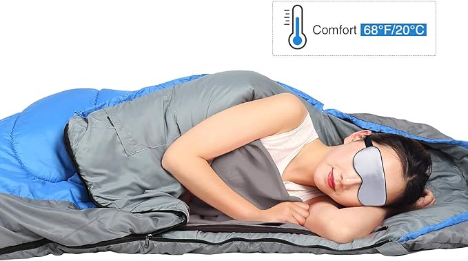 REDCAMP Fleece Sleeping Bag Liner for Adult Warm or Cold Weather, Long Full Sized Zipper Camping Blanket for Outdoor Indoor Used with Sack, Grey 75"