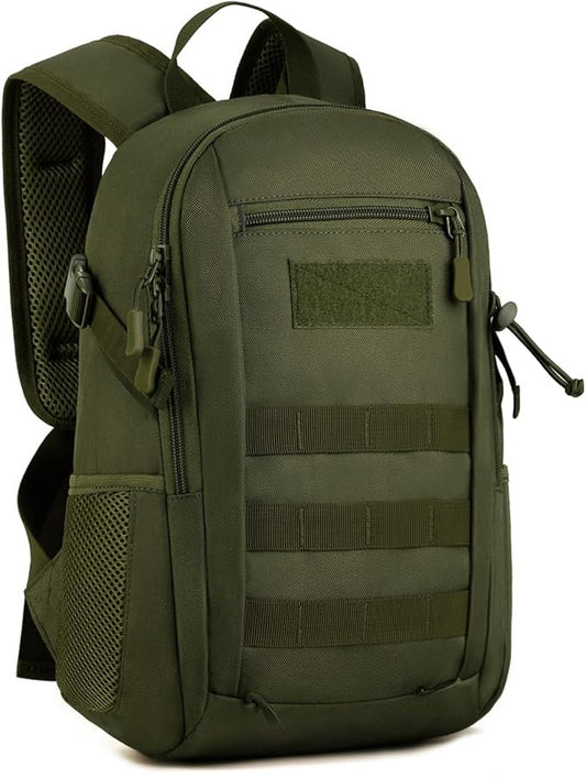 HUNTVP 10L/20L/30L Tactical Backpack Military MOLLE Backpack Rucksack Gear Tactical Assault Pack for Hunting Camping Trekking (20L-Army Green)