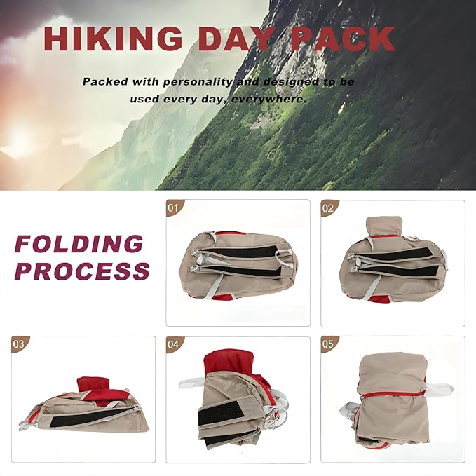 Lightweight Packable Backpack 25L Small Lightweight Backpack for Travel Hiking Daypack Foldable Daypack for Women Men Black