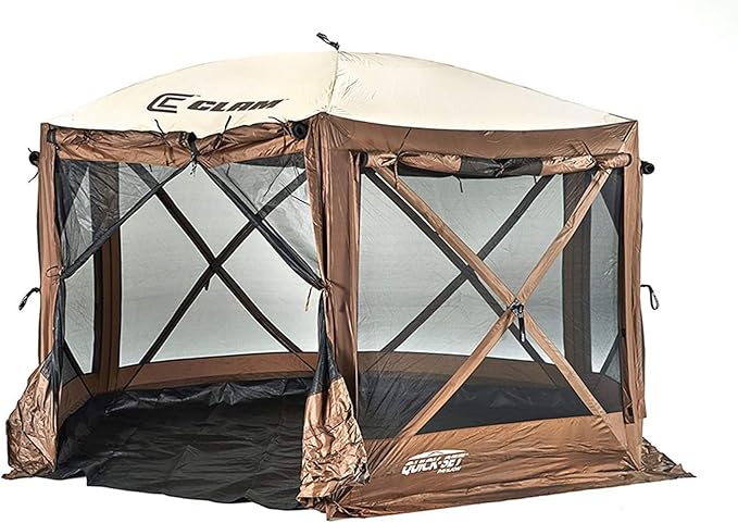 CLAM Quick-Set Camping Tent Footprint Mat, 150" x 150" Pavilion Ground Tarp and Waterproof Outdoor Flooring for Screen Tents and Canopies