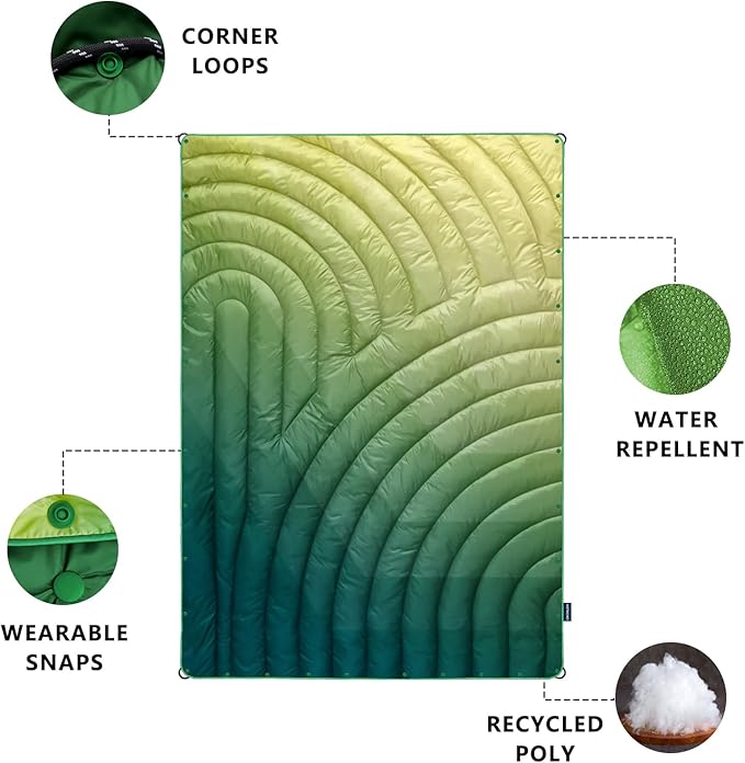 Camping Blanket,Puffy Blanket Lightweight Packable Camping Blanket Outdoor Blanket for Camping,Traveling, Stadium, Hiking, Picnics