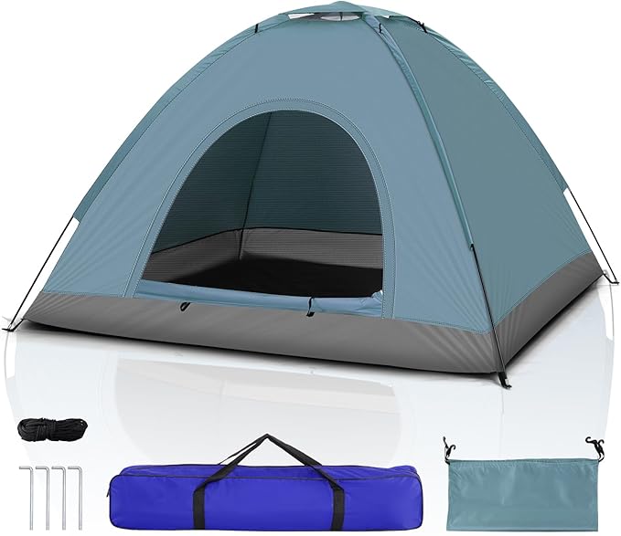 Outvita Camping Tent, 4 Person Dome Tents with Rainfly & Carrying Bag, Waterproof Easy Setup Tent with Mesh Windows for Camping & Hiking
