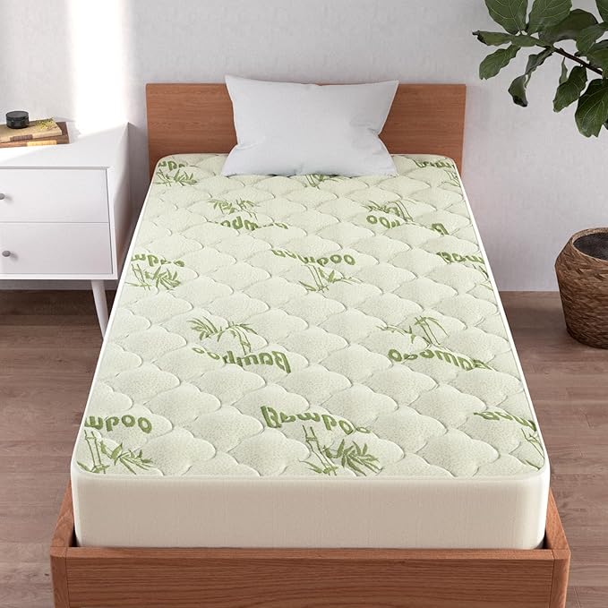 Twin XL Mattress Topper, Quilted Thick Viscose Mattress Pad Cover, Noiseless Plush Pillow Top Mattress Topper Extra Long Twin Fits 15-23 Inches Extra Deep Mattresses