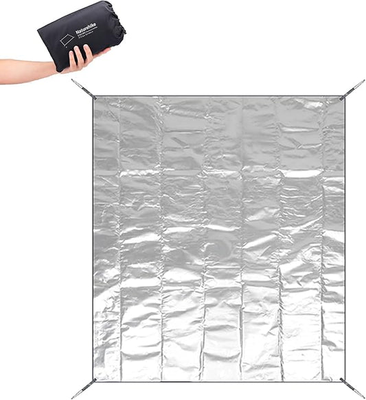 Naturehike Aluminum Foil Foldable Picnic Blanket, Ultralight Ground Sheet Mat, Waterproof Camping Tarp, Sleeping Pad for Outdoor Picnic,Camping,Beaches, Storage Bag Included (90.55×102.36")