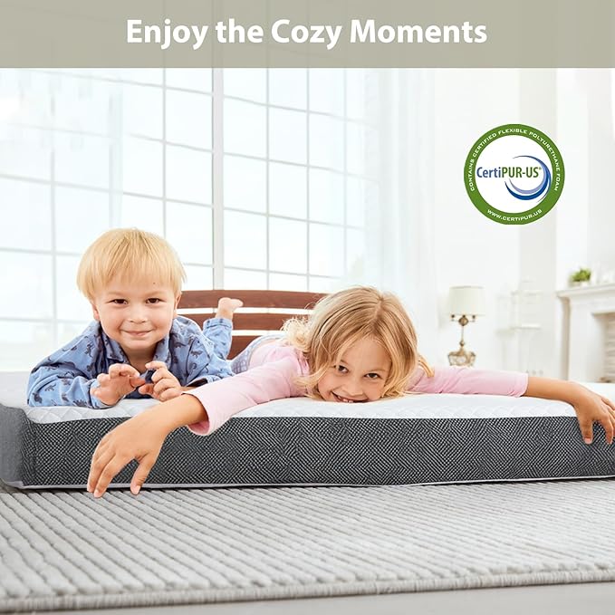 Tri Fold Memory Foam Foldable Mattress Twin XL, 3 inch Folding Mattress for Guest Sleep. Portable Trifold Mat with Removable Washable Cover, Floor Sleeping Mat for Adult and Kid