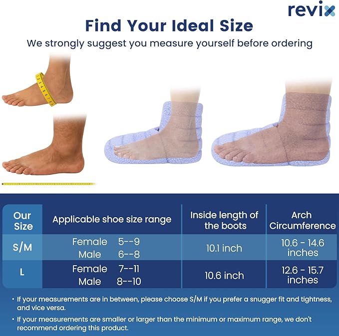 REVIX Microwavable Foot Warmers, Heated Booties for Cold Feet & Discomfort Relief, Microwavable Slippers with Adjustable Fit and Non-Slip Sole for Women & Men, Purple S