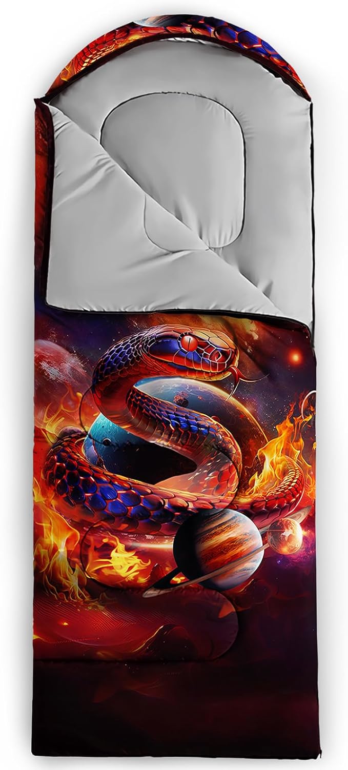 AILONEN Girls Pink Camping Sleeping Bags,Lightweight & Waterproof,3 Season Warm & Cool Weather,Cute Bow Duck Print Sleeping Bags for Kids,Girls,Adults Travelling,Outdoors