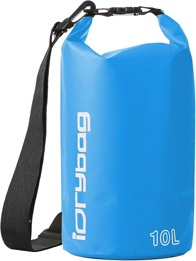 IDRYBAG Dry Bag for Kayaking Waterproof 2L/5L/10L/15L/20L, Small Dry Sack Waterproof Bag for Boating