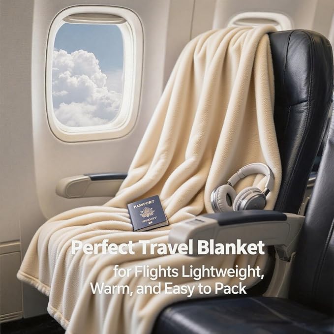 SNZ Cozy Wearable Blanket for Women & Men - 60"x33" Fleece Poncho, Warm Office Chair Lap Blanket, Travel, Camping & Home Wrap - Comfy Poncho Throw - Gift for Mom, Elderly