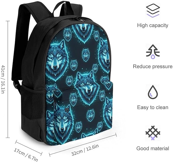 Convenient Anti-Theft Dual Shoulder Bag for Biking and Hiking Adventures, Blue Wolf, Travel Hiking Daypack