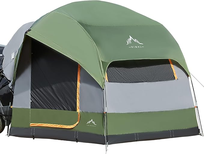 SUV Tent for Camping, Waterproof PU3000mm Spacious Double Layer Design for 5-8 Person, Includes Rainfly and Storage Bag, 8FT L x 8FT W x 7.2FT H Green