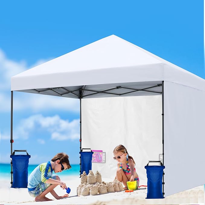 4 Pack (Upgrade) SANWAY Sand Bags for Canopy Weights(Unfilled)-Portable and Durable to Secure Tents, Canopies, and Umbrellas at Outdoor Events (Blue, 120 LBS)