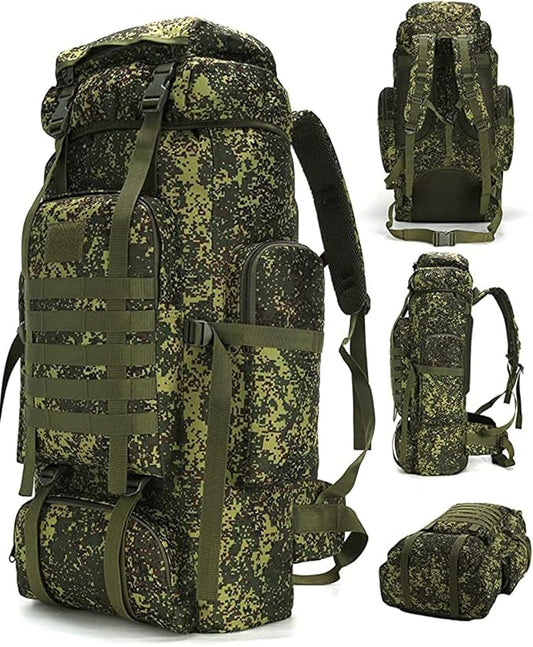 King'sGuard 70L Camping Hiking Backpack for Men Women Large Military Tactical Backpack Molle Rucksack Backpack for Outdoor