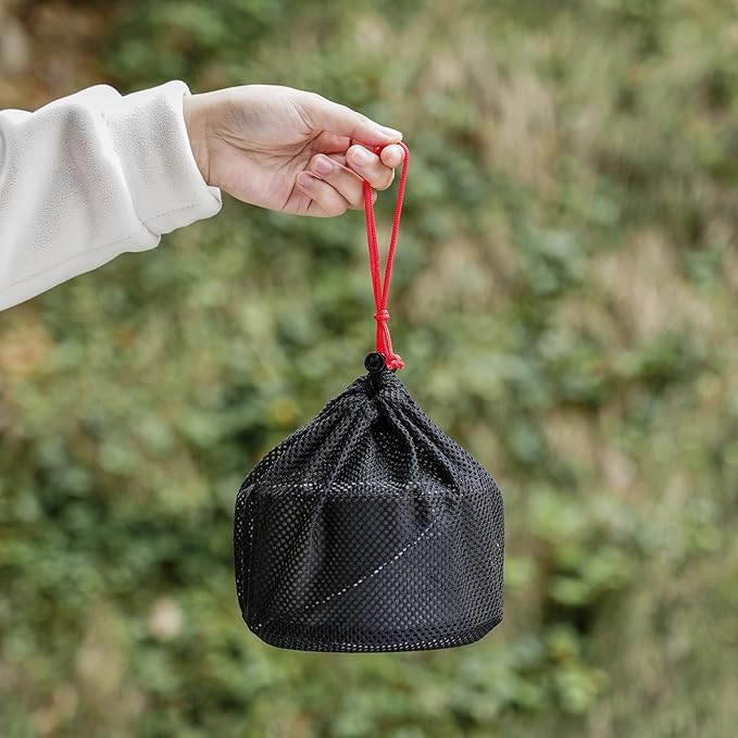 Boundless Voyage Titanium Hanging Pot for Outdoor Camping Backpacking Hiking Ultralight Portable Cooking Pot Camp Kitchen Cookware 1300ML/1950ML/2900ML