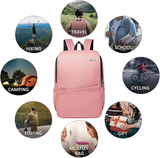 MAXTOP Deep Storage Laptop Backpack with USB Charging Port[Water Resistant] College School Computer Bookbag Fits 17 Inch Laptop