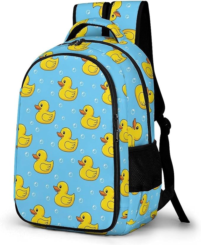 Large Capacity Travel Backpack Yellow Rubber Ducks, Carry On Anti Theft Laptop Backpack with Multi Compartments for Business Weekender Hiking