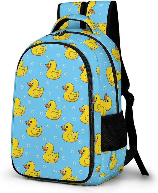 Large Capacity Travel Backpack Yellow Rubber Ducks, Carry On Anti Theft Laptop Backpack with Multi Compartments for Business Weekender Hiking