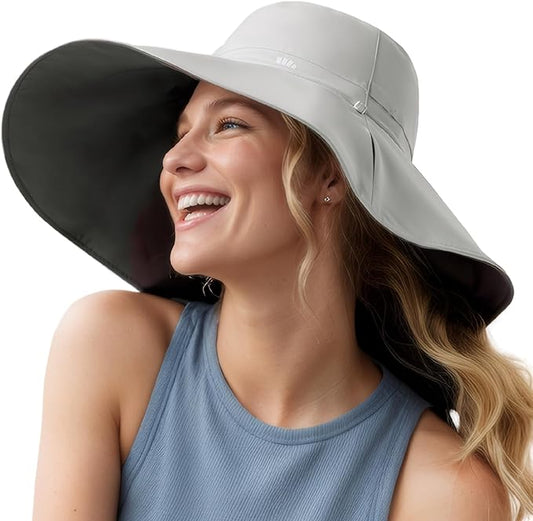 BENEUNDER Reversible Wide Brim Sun Bucket Hats UPF50+ UV Protection Foldable for Women Outdoor Beach Vacation Travel