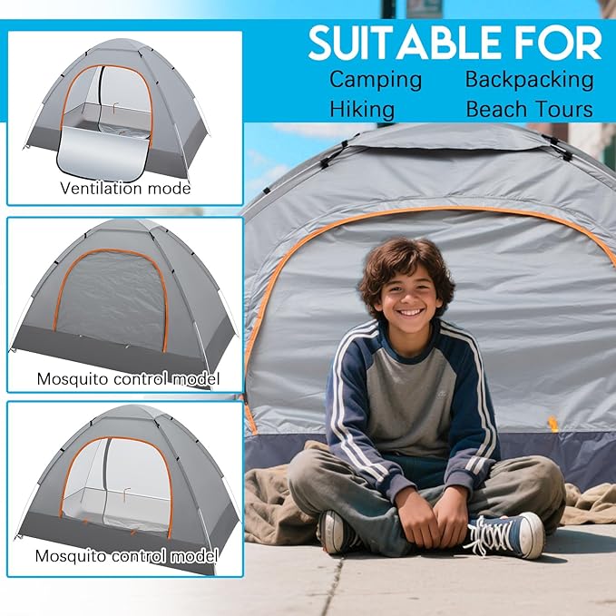 15/10/5 Pack Camping Tents for Homeless Bulk 2 Person Pop up Homeless Backpacking Supplies Adult Waterproof Instant Easy Setup Tent for Hiking Outdoor Travel Camping Donation