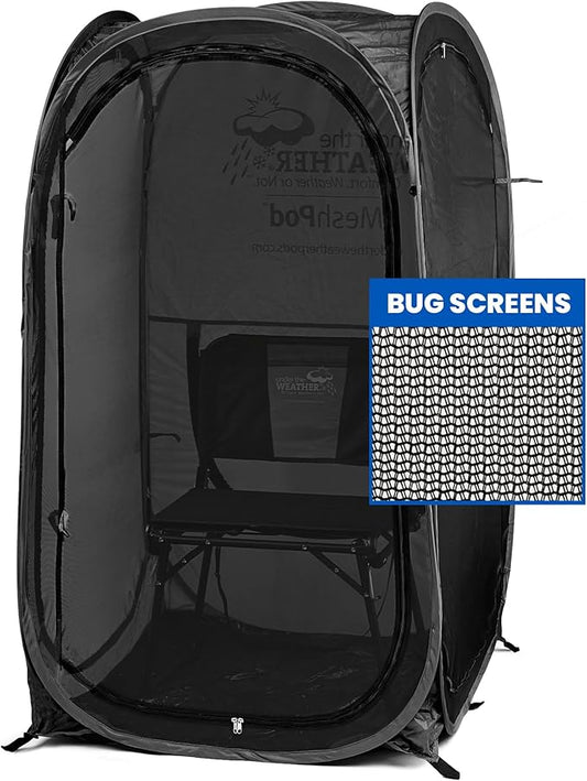 WeatherPod® The Original Shark Tank MyPod™ Mesh 1-2 Person Pop-Up Screen Pod - Keeps Out Bugs, Mosquitos, and Harmful UV Rays - UPF 50 for Maximum Protection from The Sun