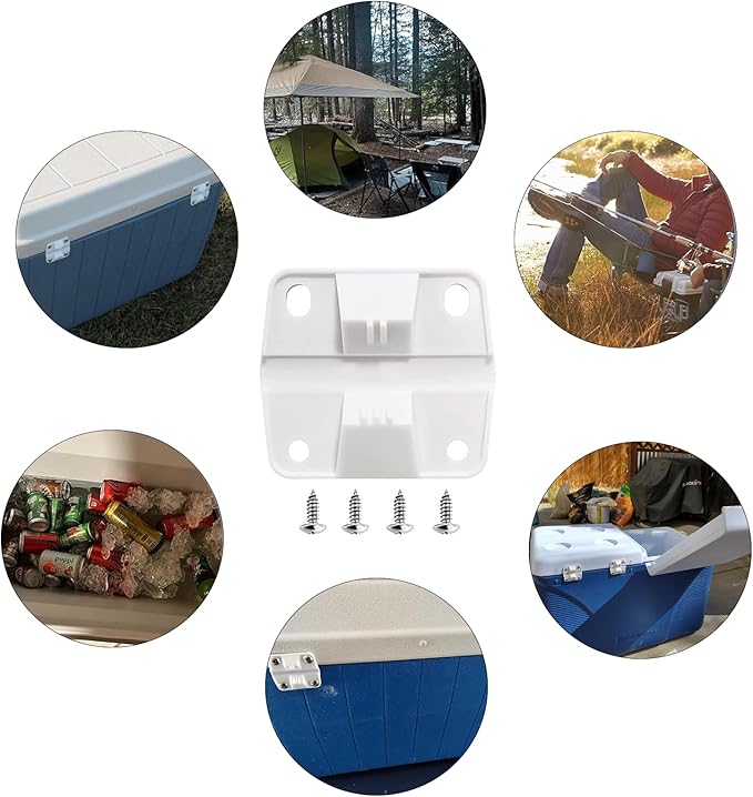Cooler Plastic Replacement Hinges for Coleman Coolers 5253 6262 6270,for Rubbermaid Cooler Hinges,with Screws Set (4pack)