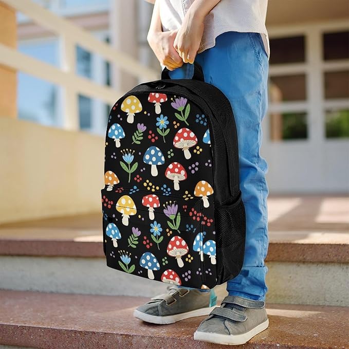 Casual Daypack Mushroom Trekking Travel Hiking with Climbing Shoulder Bag, Shoulder Book Bags