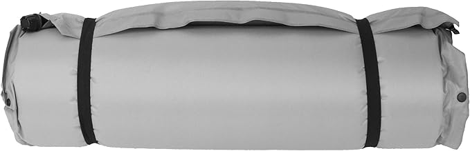 OSAGE RIVER Self Inflating Sleeping Pad with Built-in Pillow, Compact Memory Foam Sleep Mat, Camping Air Mattress for Tent, Travel, Backpacking, or Hiking, Grey