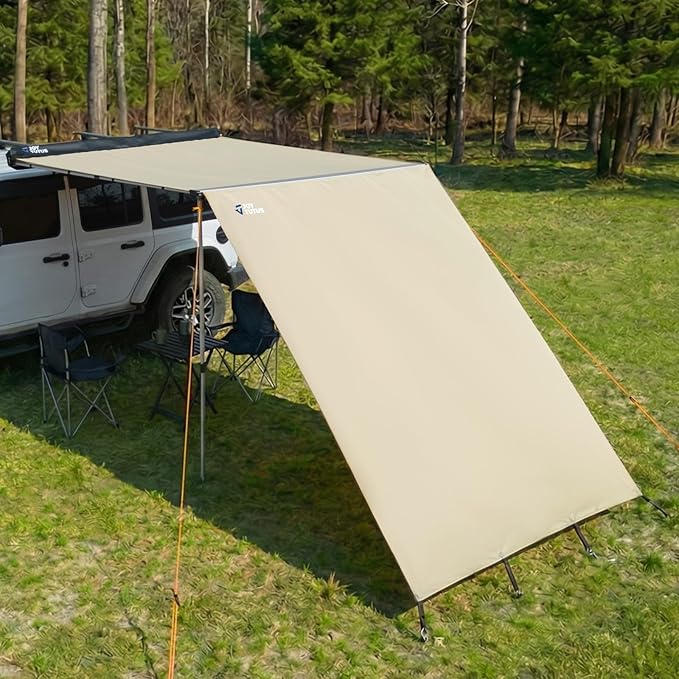 JOYTUTUS Awning Wall Universal Multi-Side for 6.6FT x 8.2FT, Waterproof Ripstop UV-Resistant Extension for Privacy & Sun Shade