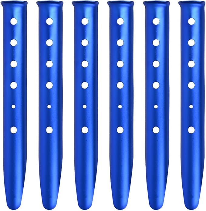 TRIWONDER Tent Stakes Pegs for Snow Sand Beach Canopy Heavy Duty Ground Anchor Stakes Tent Nail Aluminum U-Shaped Camping Hiking Backpacking 6Pcs