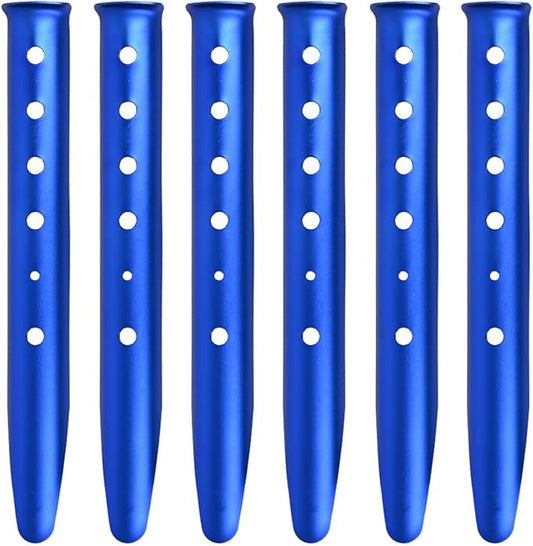 TRIWONDER Tent Stakes Pegs for Snow Sand Beach Canopy Heavy Duty Ground Anchor Stakes Tent Nail Aluminum U-Shaped Camping Hiking Backpacking 6Pcs