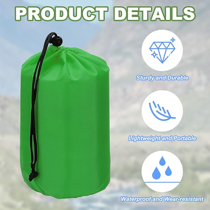 PATIKIL Stuff Sack, Waterproof Outdoor Storage Sack Portable Drawstring Dust Flap Bag Lightweight Sleeping Bag for Camping Hiking Travel