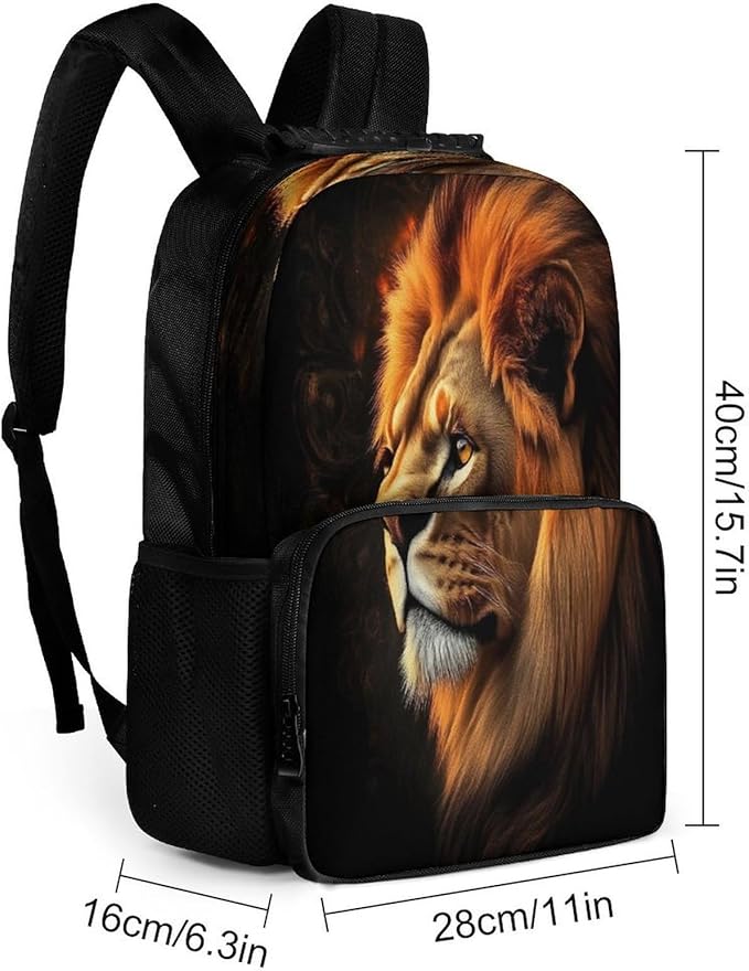 Rucksack Polyester Anti-Theft Multipurpose Lion Of Judah Bookbag Big Capacity Travel and Sport Backpack Rucksack With Side Pockets