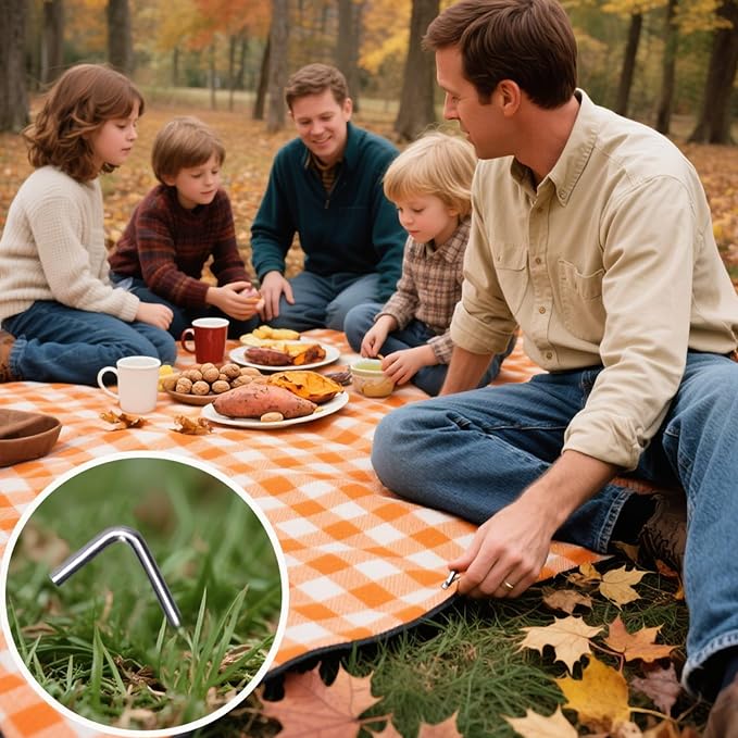 18 Pack Tent Stakes 6.5" Heavy Duty Metal Pegs for Outdoor Christmas Decorations Camping Canopy Gardening Yard Ground Garden Accessories