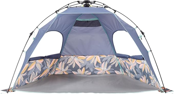 Lightspeed Outdoors Pop-Up Beach Sun Shade, Quick Shelter, Vintage Floral