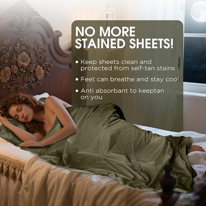 Ultralight Sleeping Bag Liner - 5.3 oz Washable Adult Sleep Sack & Travel Sheets, Self Tan Sleep Sack with Two-Way-Zipper, for Backpacking, Hotel, Camping, Travel
