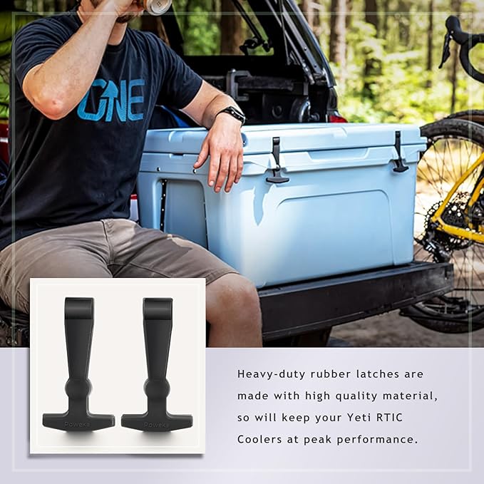 Cooler Latches Replacement for Yeti, RTIC, Lid Latch Parts(2 Pack) Compatible with Yeti Coolers T-Latches Made of Premium Hard Durable Rubber