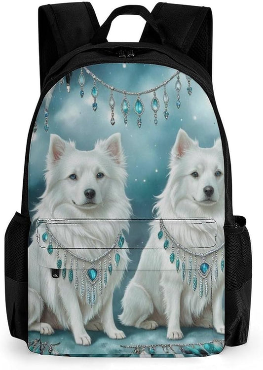 Lightweight Rucksacks for Climbing Outdoors Walking Cycling, Large Capacity Anti-Theft Multipurpose Carry On Bag, Heart Of A Dog Art Camping Outdoor Backpack